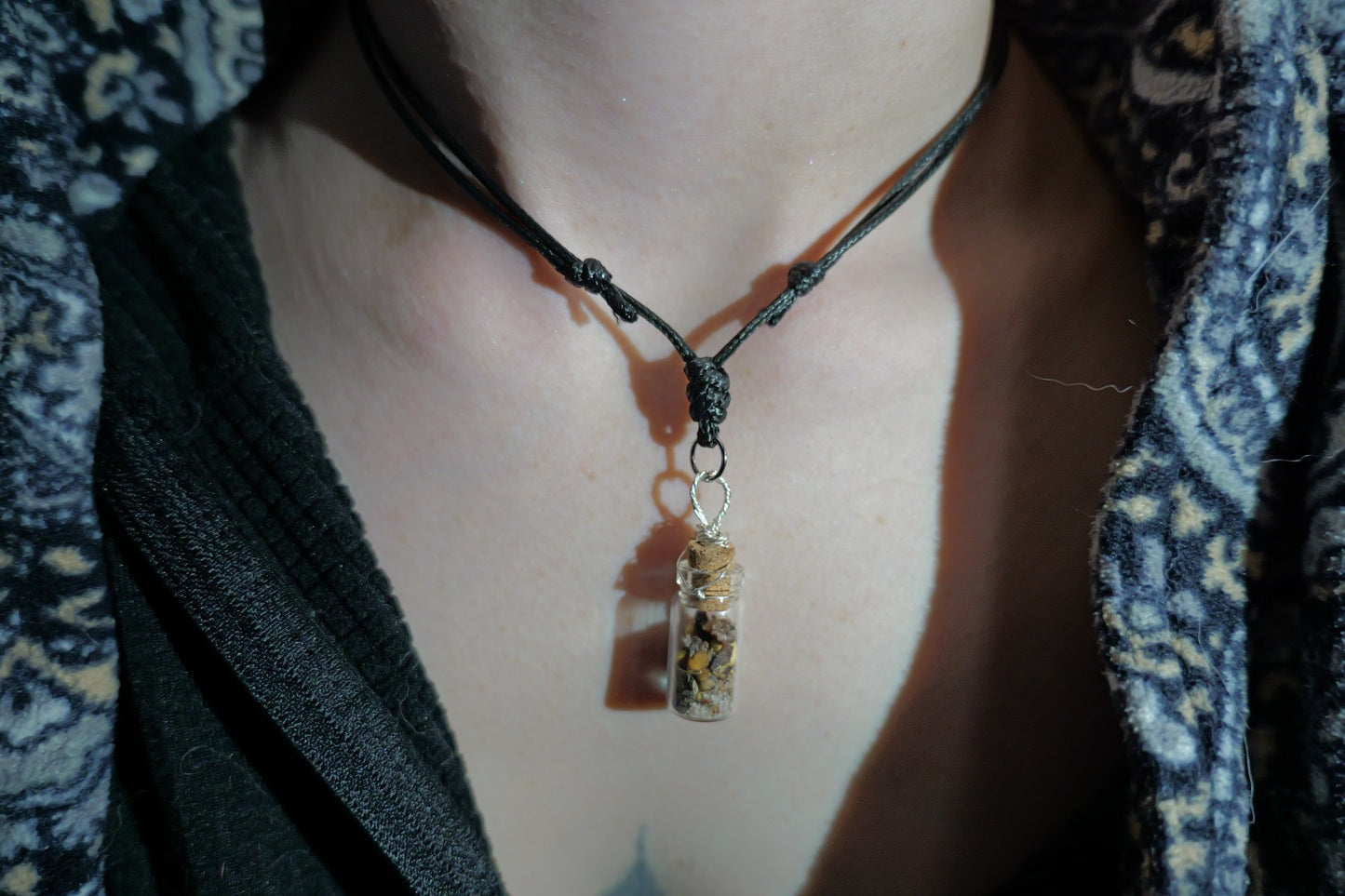 Mini Protection Spell Jar Adjustable Necklace